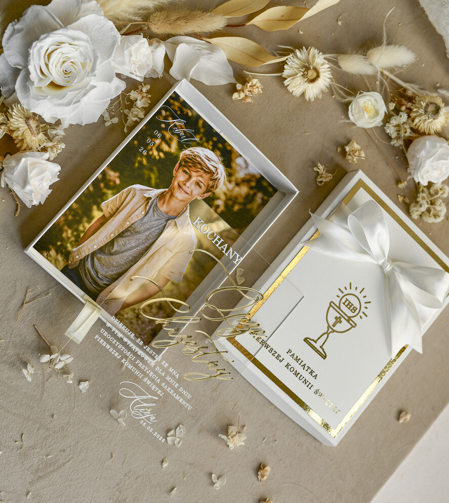 podziękowania dla najbliższych  podziękowania w pudełku  personalizowane podziękowanie dla rodziców chrzestnych, podziękowanie dla Ojca Chrzestnego ze zdjęciem 8