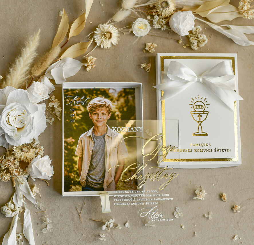 podziękowania dla najbliższych  podziękowania w pudełku  personalizowane podziękowanie dla rodziców chrzestnych, podziękowanie dla Ojca Chrzestnego ze zdjęciem 9