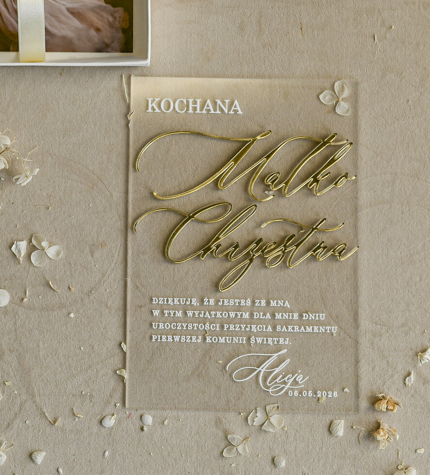 podziękowania dla najbliższych  podziękowania w pudełku  personalizowane podziękowanie dla rodziców chrzestnych, podziękowanie dla Matki Chrzestnej ze zdjęciem 1