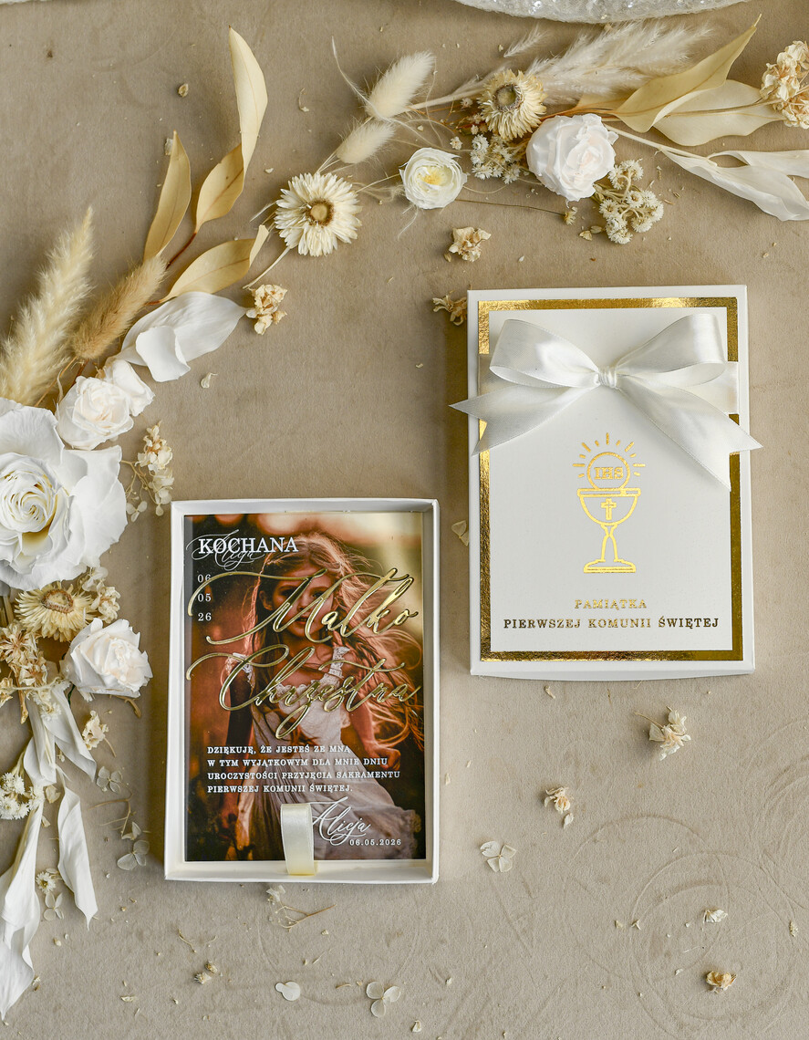 podziękowania dla najbliższych  podziękowania w pudełku  personalizowane podziękowanie dla rodziców chrzestnych, podziękowanie dla Matki Chrzestnej ze zdjęciem 10
