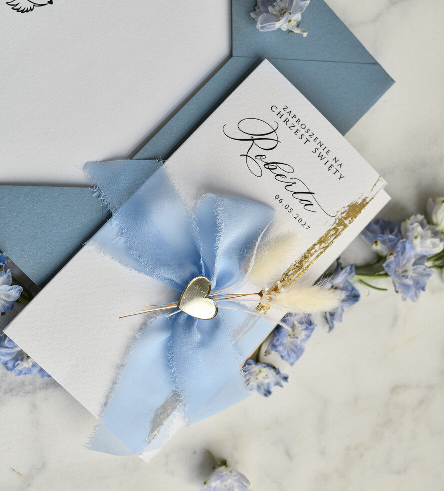 ZAPROSZENIA NA CHRZCINY dla chłopca zaproszenie na Chrzest Niebieskie Klasyczne zaproszenie na chrzciny Rwane złocone zaproszenie na roczek, zaproszenia na urodziny1