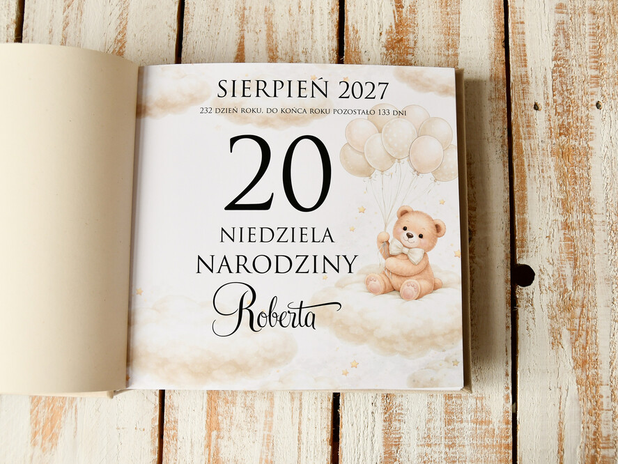 albumy  albumy welurowe Prezent dla Noworodka Album 1 Rok życia  Praktyczny Prezent na narodziny dla dziecka Album Z PodpisemEM Kronika pierwszego roku16