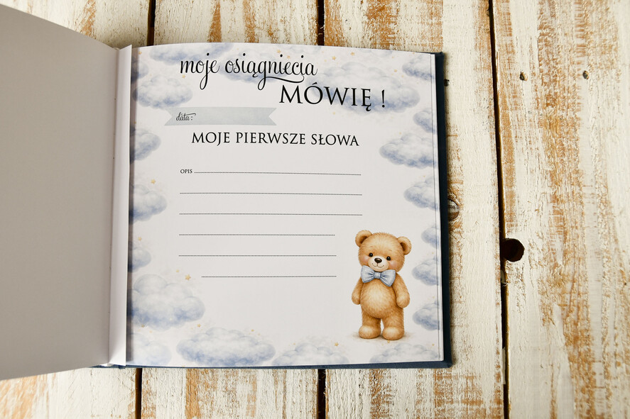 albumy  albumy welurowe Prezent dla Noworodka Album 1 Rok życia  Praktyczny Prezent narodziny dla dziecka Album Z PodpisemEM Kronika pierwszego roku16