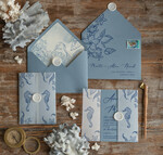 Zaproszenia ślubne morskie / marine oryginalne zaproszenia na ślub, morskie dla żeglarzy na wesele w plażowym stylu0