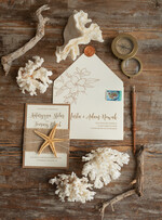 Zaproszenia ślubne morskie / marine robione ręcznie zaproszenia ślubne, morzem inspirowane na ślub w kurorcie4