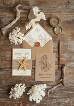 Zaproszenia ślubne morskie / marine robione ręcznie zaproszenia ślubne, morzem inspirowane na ślub w kurorcie2