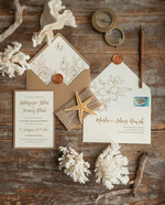 Zaproszenia ślubne morskie / marine robione ręcznie zaproszenia ślubne, morzem inspirowane na ślub w kurorcie5