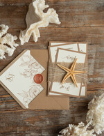 Zaproszenia ślubne morskie / marine robione ręcznie zaproszenia ślubne, morzem inspirowane na ślub w kurorcie7