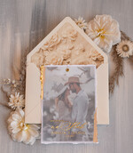 Zaproszenia ślubne Ze zdjęciem  złote zaproszenia ślubne ze zdjęciem, eleganckie zaproszenie na ślub i wesele ze zdjęciem, zdjęcie Pary Młodej na zaproszeniach ślubnych10