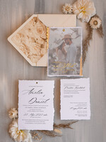 Zaproszenia ślubne Ze zdjęciem  złote zaproszenia ślubne ze zdjęciem, eleganckie zaproszenie na ślub i wesele ze zdjęciem, zdjęcie Pary Młodej na zaproszeniach ślubnych11