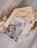 Zaproszenia ślubne Ze zdjęciem  złote zaproszenia ślubne ze zdjęciem, eleganckie zaproszenie na ślub i wesele ze zdjęciem, zdjęcie Pary Młodej na zaproszeniach ślubnych7