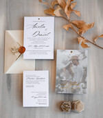 Zaproszenia ślubne Ze zdjęciem  Eleganckie Złocone zaproszenia ślubne ze zdjęciem foto zaproszenie na ślub Złote Litery Proste Zaprosznie na ślub z Waszym Zdjęciem Zaproszenia na ślub z fotografią idealne na Pamiątkę dla gości2