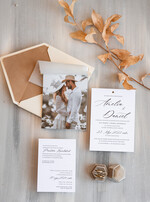 Zaproszenia ślubne Ze zdjęciem  robione ręcznie zaproszenia ślubne, fotozaproszenia z welurową kopertą, eleganckie zaproszenia na ślub z kokardką, zaproszenie ślubne ze zdjęciem4