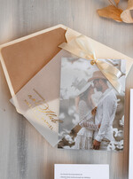 Zaproszenia ślubne Ze zdjęciem  robione ręcznie zaproszenia ślubne, fotozaproszenia z welurową kopertą, eleganckie zaproszenia na ślub z kokardką, zaproszenie ślubne ze zdjęciem5