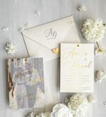 Zaproszenia ślubne Ze zdjęciem  eleganckie zaproszenia na ślub ze zdjęciem dla gości na pamiątkę, zaproszenia ślubne ze zdjęciem, ślubne zaproszenia z ozdobnym okrągłym nitem5