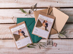 Zaproszenia ślubne Ze zdjęciem   Foto zaproszenia ślubne ze zdjęciem rustykalne  zaproszenie na ślub kartka z kalendarza 3