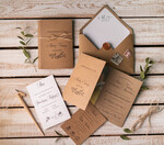 Zaproszenia ślubne Ze zdjęciem  rustykalne zaproszenia ślubne ze zdjęciem w folderze foto zaproszenie na ślub Składane Eko Zaproszenia na Ślub z Fotografią 14