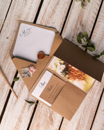 Zaproszenia ślubne Ze zdjęciem  rustykalne zaproszenia ślubne ze zdjęciem w folderze foto zaproszenie na ślub Składane Eko Zaproszenia na Ślub z Fotografią 16