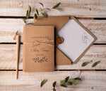 Zaproszenia ślubne Ze zdjęciem  rustykalne zaproszenia ślubne ze zdjęciem w folderze foto zaproszenie na ślub Składane Eko Zaproszenia na Ślub z Fotografią 4