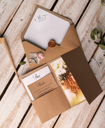 Zaproszenia ślubne Ze zdjęciem  rustykalne zaproszenia ślubne ze zdjęciem w folderze foto zaproszenie na ślub Składane Eko Zaproszenia na Ślub z Fotografią 9