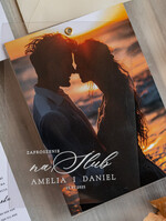 Zaproszenia ślubne Ze zdjęciem  zaproszenia ślubne ze zdjęciem, eleganckie zaproszenie na ślub i wesele ze zdjęciem, zdjęcie Pary Młodej na zaproszeniach ślubnych9