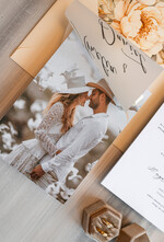 Zaproszenia ślubne Ze zdjęciem  wyjątkowe zaproszenia ślubne, ze zdjęciami narzeczonych, zaproszenie na ślub ze zdjęciem i kokardką 4