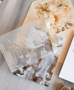 Zaproszenia ślubne Ze zdjęciem  wyjątkowe zaproszenia ślubne, ze zdjęciami narzeczonych, zaproszenie na ślub ze zdjęciem i kokardką 6