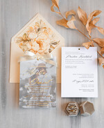 Zaproszenia ślubne Ze zdjęciem  wyjątkowe zaproszenia ślubne, ze zdjęciami narzeczonych, zaproszenie na ślub ze zdjęciem i kokardką 1