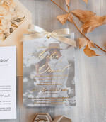 Zaproszenia ślubne Ze zdjęciem  wyjątkowe zaproszenia ślubne, ze zdjęciami narzeczonych, zaproszenie na ślub ze zdjęciem i kokardką 8