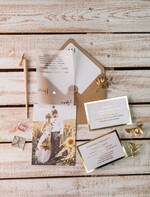 Zaproszenia ślubne Ze zdjęciem  Minimalistyczne Złocone zaproszenia ślubne ze zdjęciem foto zaproszenie na ślub Złote Litery i Wasze Fotki5