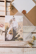 Zaproszenia ślubne Ze zdjęciem  Minimalistyczne Złocone zaproszenia ślubne ze zdjęciem foto zaproszenie na ślub Złote Litery i Wasze Fotki0