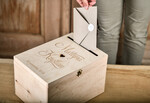 Pudełko na koperty  DREWNIANE pudełko na koperty ślubne, personalizowane drewno grawer wasze imiona i data3