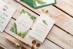 Zaproszenia ślubne Natura Zielone zaproszenia ślubne tropikanle - Szmaragdowe Zaproszenie na Ślub Monstera Tropiki Idealne na ślub żar tropików5
