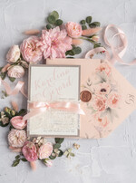 Zaproszenia ślubne Natura eleganckie zaproszenia na ślub koronka i kokardka motywy kwiatowe w kopercie13