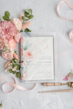 Zaproszenia ślubne Natura eleganckie zaproszenia na ślub koronka i kokardka motywy kwiatowe w kopercie16