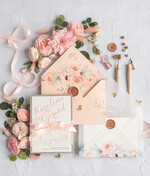 Zaproszenia ślubne Natura eleganckie zaproszenia na ślub koronka i kokardka motywy kwiatowe w kopercie20