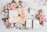 Zaproszenia ślubne Natura eleganckie zaproszenia na ślub koronka i kokardka motywy kwiatowe w kopercie25