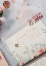 Zaproszenia ślubne Natura eleganckie zaproszenia na ślub koronka i kokardka motywy kwiatowe w kopercie29