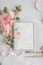 Zaproszenia ślubne Natura eleganckie zaproszenia na ślub koronka i kokardka motywy kwiatowe w kopercie9