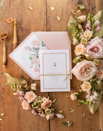 Zaproszenia ślubne Natura delikatne zaproszenia ślubne, minimalistyczne zaproszenie z kwiatami, zaproszenia na ślub boho2