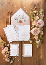 Zaproszenia ślubne Natura delikatne zaproszenia ślubne, minimalistyczne zaproszenie z kwiatami, zaproszenia na ślub boho0