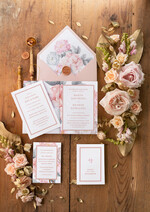 Zaproszenia ślubne Natura minimalistyczne zaproszenia ślubne boho, zaproszenia na ślub z kwiatami 1