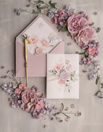 Zaproszenia ślubne Natura premium delikatne zaproszenia ślubne z kalką zaproszenia na ślub boho kwiaty 1