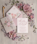 Zaproszenia ślubne Natura premium delikatne zaproszenia ślubne z kalką zaproszenia na ślub boho kwiaty 2