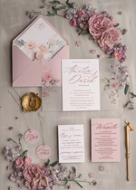 Zaproszenia ślubne Natura premium delikatne zaproszenia ślubne z kalką zaproszenia na ślub boho kwiaty 4