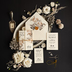 Zaproszenia ślubne Natura delikatne zaproszenia ślubne z kwiatami, vintage zaproszenia na ślub boho, zaproszenie slubne z różami 1