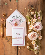 Zaproszenia ślubne Natura zaproszenia ślubne ręcznie robione, delikatne zaproszenie slubne z kwiatami 1