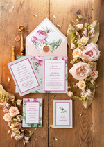 Zaproszenia ślubne Natura zaproszenia na ślub w plenerze, botaniczne boho styl nietypowe wesele, zaproszenia slubne z kwiatami 1