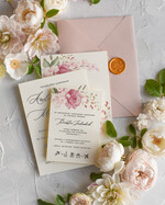 Zaproszenia ślubne Natura modne zaproszenia na ślub kwiatowe wzory w zielonych odcieniach 2