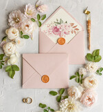 Zaproszenia ślubne Natura modne zaproszenia na ślub kwiatowe wzory w zielonych odcieniach 5